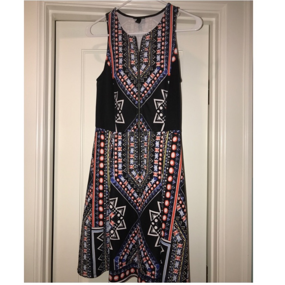 patterned skater dress
